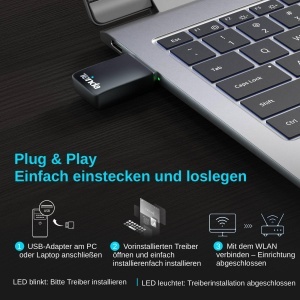 Stick WiFi 6 Tenda U11 AX900, 286 Mbits 2.4GHz, 600 Mbits 5GHz - Img 8