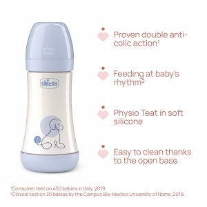Sticla anti-colici Chicco PERFECT 5, 240 ml, cu tetina din silicon moale - Img 3