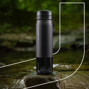 Sticla cu filtru Wessper B2 Tritan 1000ml BPA Free Filtrare Actitex Negru - Img 7