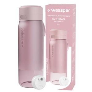 Sticla cu filtru Wessper Tritan 700ml BPA-free Roz Filtru Actitex DISC