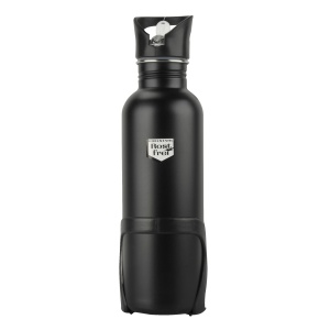 Sticla de Apa FISCHER 750 ml, inox, neagra, cu suport