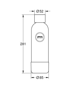 Sticla de apa GROHE Blue Fizz, 850ml, alba, cu sistem de inchidere tip bajonet - Img 6