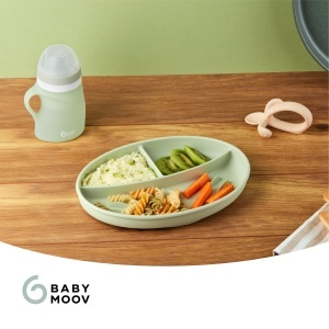 Sticla de baut Babymoov 150ml, cu 2 suzete, din silicon, verde - Img 8