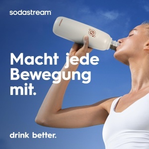 Sticla de inox SodaStream Fizz Go 0,9L, termorezistenta, bej - Img 10