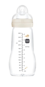 Sticla pentru bebelusi MAM Feel Good, 260 ml, cu tetina din silicon, usor de curatat