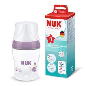 Sticla pentru bebelusi NUK Perfect Match, 150 ml, Anti-colici, Nilpferd - Img 1