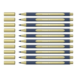 Stilou cu bila Schneider ML05001066, 0,4 mm, culoare aurie metalizata, 10 bucati