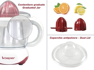 Storcator electric Beper BP.101H, 700 ml, bidirectional, albrosu - Img 3