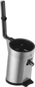 Storcator electric de portocale WMF Profi Plus, storcator de lamaie cu parghie din otel inoxidabil, storcator de lamaie, storcator de citrice, storcator de portocale cu suport pentru fructe, 160 wati, opritor de picurare, otel inoxidabil mat - Img 9