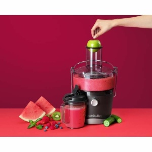 Storcator nutribullet, Storcator rece, Extractor de fructe si legume, Storcator de fructe, Utilizare zilnica, Usor de curatat, Recipient pentru pulpa de 1,5 L, NBJ100G, Negru - Img 4