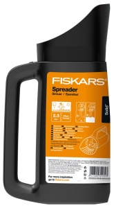 Strecurator manual Fiskars Solid, 30 cm, pentru sare, ingrasamant, nisip, plastic armati, negru-portocaliu - Img 9