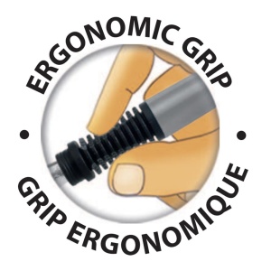 Stylus BIC X-Pen Chrome Ergonomic, Medium, Argintiu - Img 6