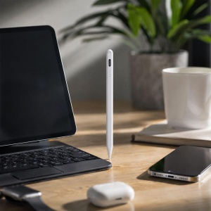 Stylus Pen Grundig pentru iPad si Android, USB-C, Alb, Usor si Ergonomic - Img 2