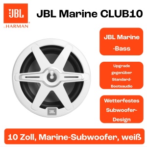 Subwoofer Marine JBL CLUB102 - 10 inch, 300W RMS, 900W Max, RGB - Img 5