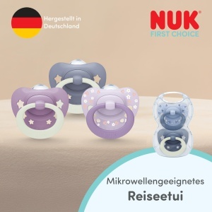 Suce de supt NUK First Choice Classic, 0-6 luni, ortodontice, lila, 4 bucati - Img 7