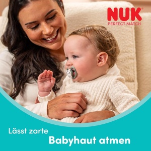 Sucea ortodontica NUK Perfect Match Air pentru bebelusi 18-36 luni, 2 bucati, design pisicaurs polar - Img 2