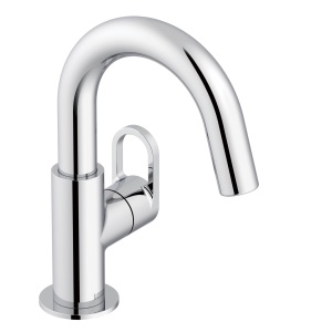 Supapa de podea cu apa rece Lenz BOW cu aspect cromat - cu gura pivotanta - design minimalist si manopera de inalta calitate - 42400502 - Img 5