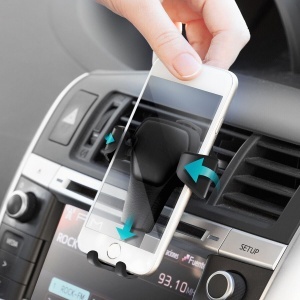 Suport Auto Telefon InnovaGoods Handyhalter Negru Ajustare Automata Protectie Anti-Zgarieturi - Img 7