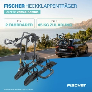 Suport biciclete FISCHER Heck pentru 2 biciclete, capacitate 45 kg, din otel - Img 2