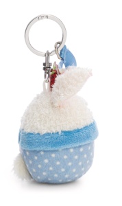 Suport Chei Plusat NICI Hase Cupcake 7cm - Alb, Mesaj 100 dulce - Img 2