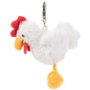 Suport Chei Plusat Schaffer 0192 Huhn Brunhilde, Culoare Galbena, Cu Karabiner - Img 3