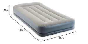 Suport de perna dubla Intex, pat pneumatic mediu-inalt cu Fiber-Tech RP, dimensiuni umflate: 99 cm x 191 cm x 30 cm (64116ND) - Img 5