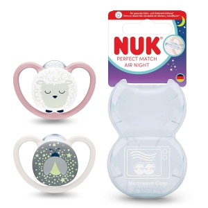 Suport de supt NUK Perfect Match Air, 0-6 luni, cu deschideri pentru aerisire, 2 bucati