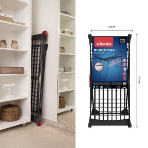 Suport de Uscat Vileda Infinity Flex Ultimate, Negru, Extensibil pana la 2m - Img 7