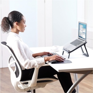 Suport laptop Fellowes I-Spire Quick Lift ergonomic pliabil negru 17 inch - Img 7