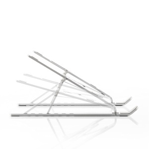 Suport Laptop InnovaGoods din Aluminiu, Faltabil, 7 Pozitii, Rucsac Inclus, Gri