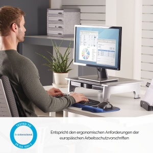 Suport Monitor Ergonomic Fellowes Office Suites, inaltime ajustabila 107-159 mm, pentru monitoare 28 inch - Img 4