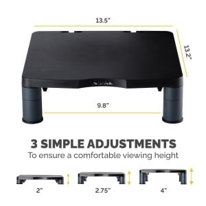 Suport monitor Fellowes Standard ajustabil pe inaltime ergonomic negrugri - Img 3