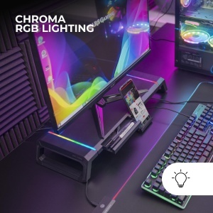 Suport Monitor Mars Gaming MGS-ONE, RGB Chroma, Ajustabil, USB 2.0 - Img 2