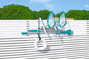 Suport pentru accesorii piscina Bestway StorePro 57x182x42 cm otel si ABS - Img 2