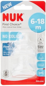 Suport pentru biberon NUK First Choice 6-18 luni BPA-free 2 bucati