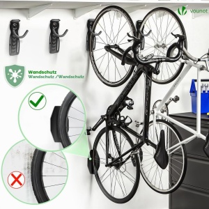 Suport pentru bicicleta VOUNOT, 4 suporturi, metal, negru, capacitate 30 kg - Img 2