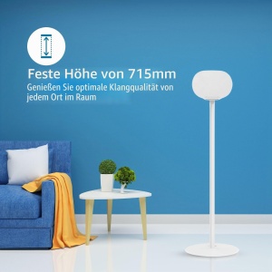 Suport pentru boxa Nedis pentru Sonos ERA300, 715 mm, alb, ABSmetal - Img 4