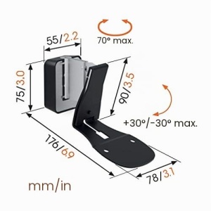 Suport pentru boxe Vogels SOUND 6201 pentru Bowers Wilkins Formation Flex, Negru - Img 4