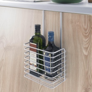 Suport pentru Bucatarie Metaltex CESTO Alto Galileo, 20x15x36 cm, Culoare Argintie - Img 3