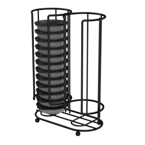 Suport pentru capsule de cafea Xavax, 26 capsule, metal, negru mat