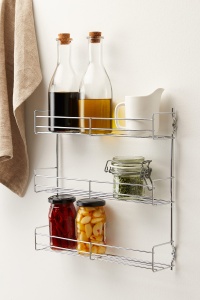 Suport pentru condimente Metaltex 364613010 3 etaje aspect inox montare pe perete - Img 2