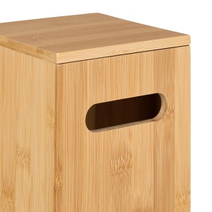 Suport pentru hartie igienica din bambus, pentru 4 role, Relaxdays, 42x13,5x13,5 cm - Img 7