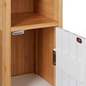 Suport pentru hartie igienica Relaxdays, MDF si Bambus, 71x18x20 cm, albmaro - Img 8