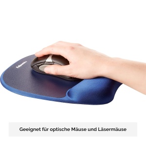 Suport pentru incheietura Fellowes cu mousepad, albastru, din spuma cu memorie - Img 2