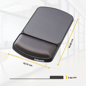 Suport pentru incheietura mainii reglabil pe inaltime Fellowes cu mouse pad din grafit - Img 3