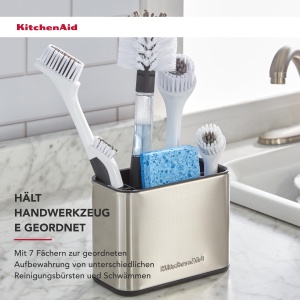 Suport pentru Perii de Bucatarie KitchenAid din Otel Inoxidabil 7 Compartimente Design Perforat - Img 4