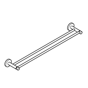 Suport pentru prosoape GROHE Start, metal, crom, 600mm, cu accesorii de montaj - Img 2