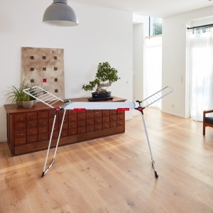 Suport pentru rufe Vileda Infinity Flex Plus, extensibil, 30m, pentru haine lungi - Img 2