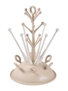 Suport pentru sticle BEABA, capacitate 6 sticle, design inteligent, culoare ton
