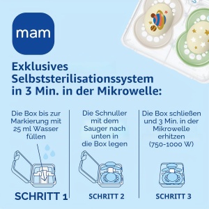 Suport pentru suzete MAM, latex, 6 luni, 2 bucati, auto-sterilizare - Img 5